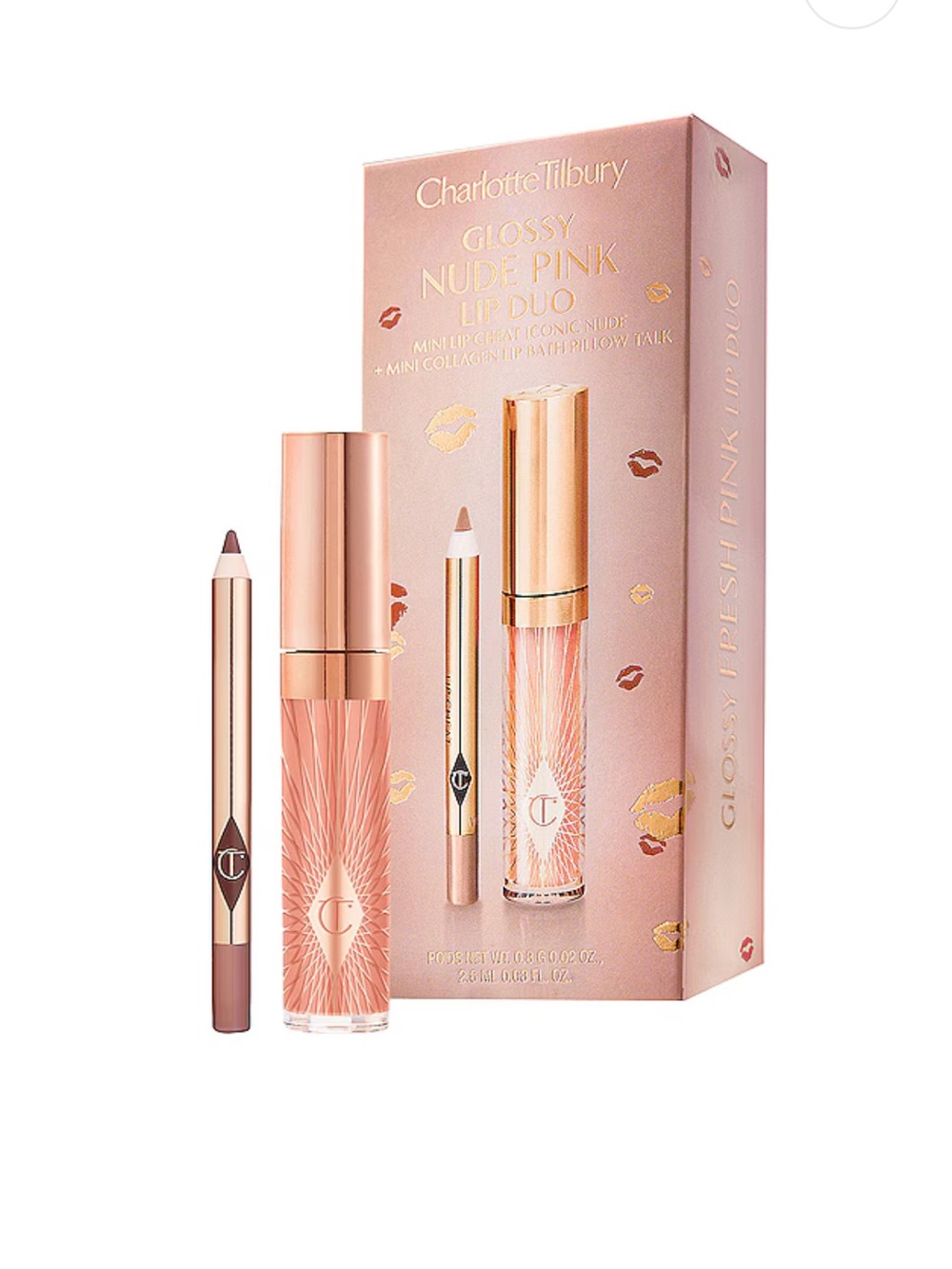 Charlotte Tilbury Glossy Nude Pink Lip Duo